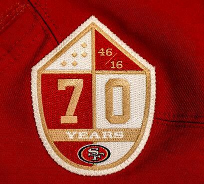 San Francisco 49ers 70th Annivesary Patch