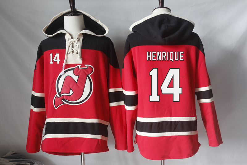 NHL New Jersey Devils #14 Henrique Red Hoodie