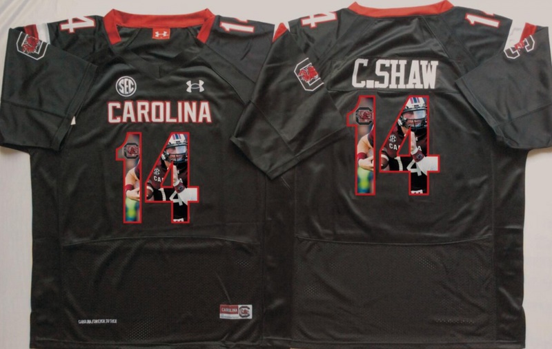 NCAA South Carolina Gamecock Black #14 C.Shaw Fashion Jersey