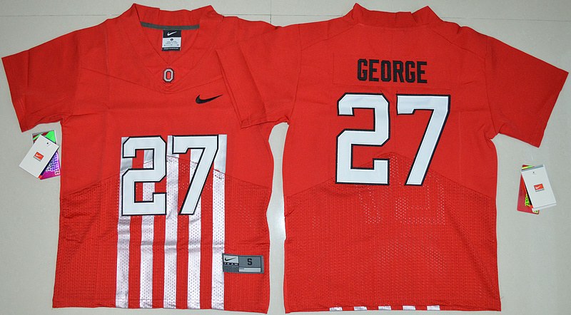 NCAA Ohio State Buckeyes #27 Eddie George Alternate Youth Red Jersey