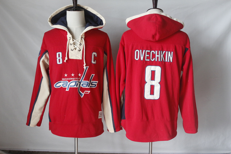 NHL Washington Capitals #8 Ovechkin Red Hoodie