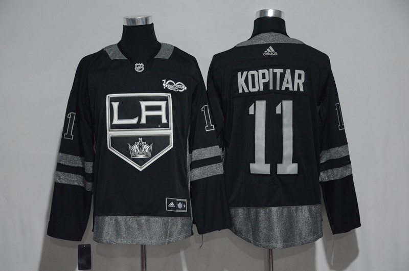 NHL Los Angeles Kings #11 Kopitar Black 100th Anniversary Jersey