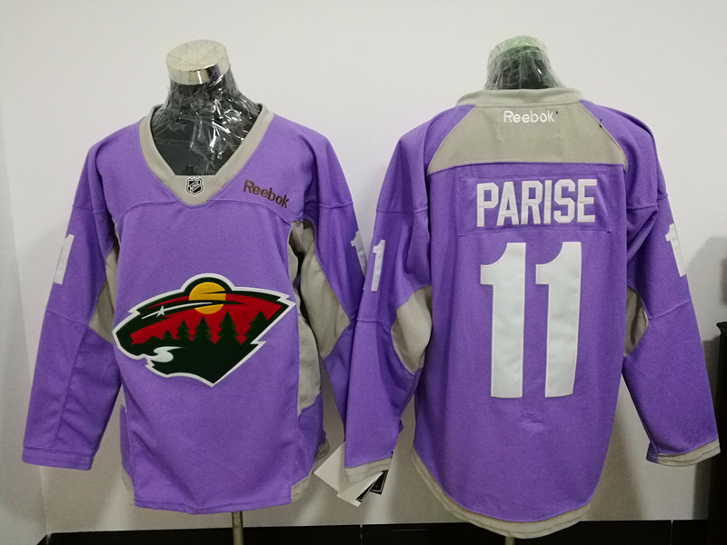 NHL Minnesota Wild #11 Parise Purple Jersey