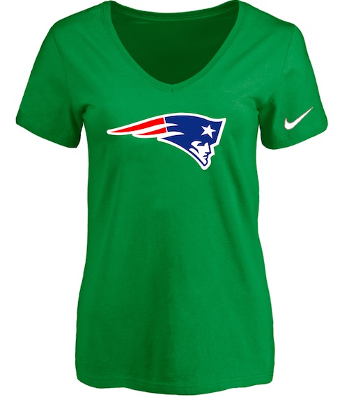 New England Patriots D.Green Womens Logo V-neck T-Shirt
