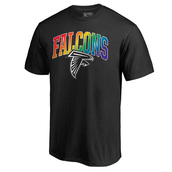 Mens Atlanta Falcons NFL Pro Line by Fanatics Branded Black Big & Tall Pride T-Shirt