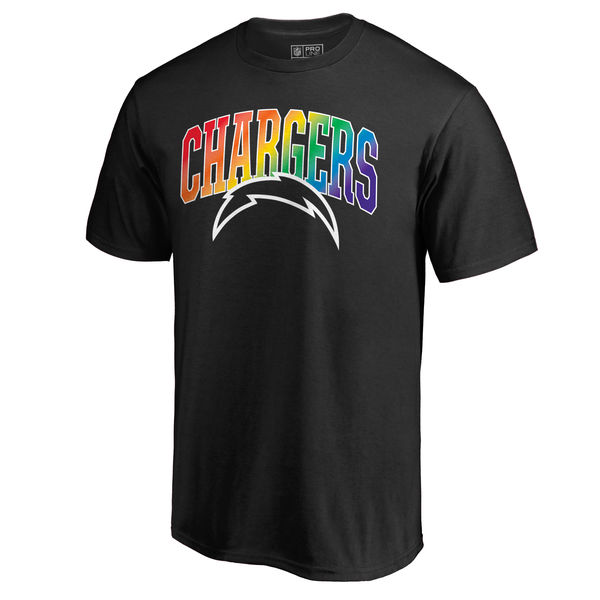 Mens Los Angeles Chargers NFL Pro Line by Fanatics Branded Black Big & Tall Pride T-Shirt