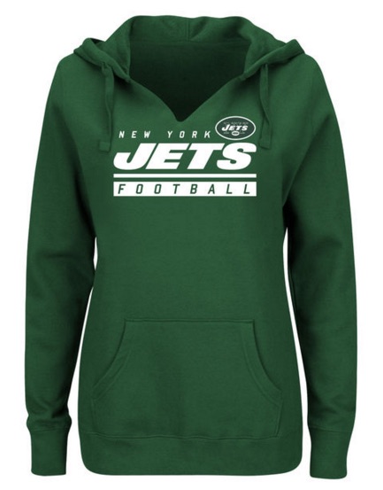 New York Jets Majestic Womens Self-Determination Pullover Hoodie - Green 