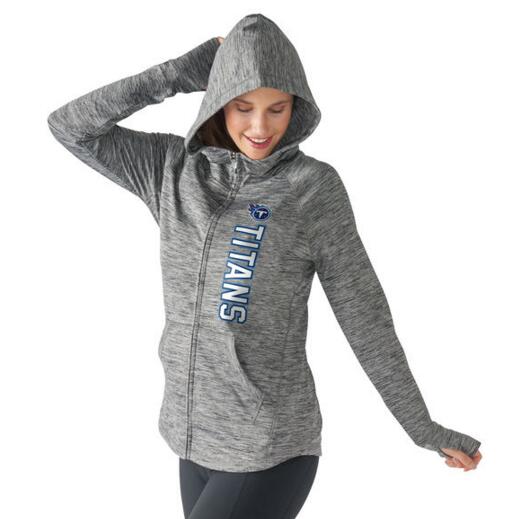 Tennessee Titans G-III 4Her by Carl Banks Womens Recovery Full-Zip Hoodie - Gray 