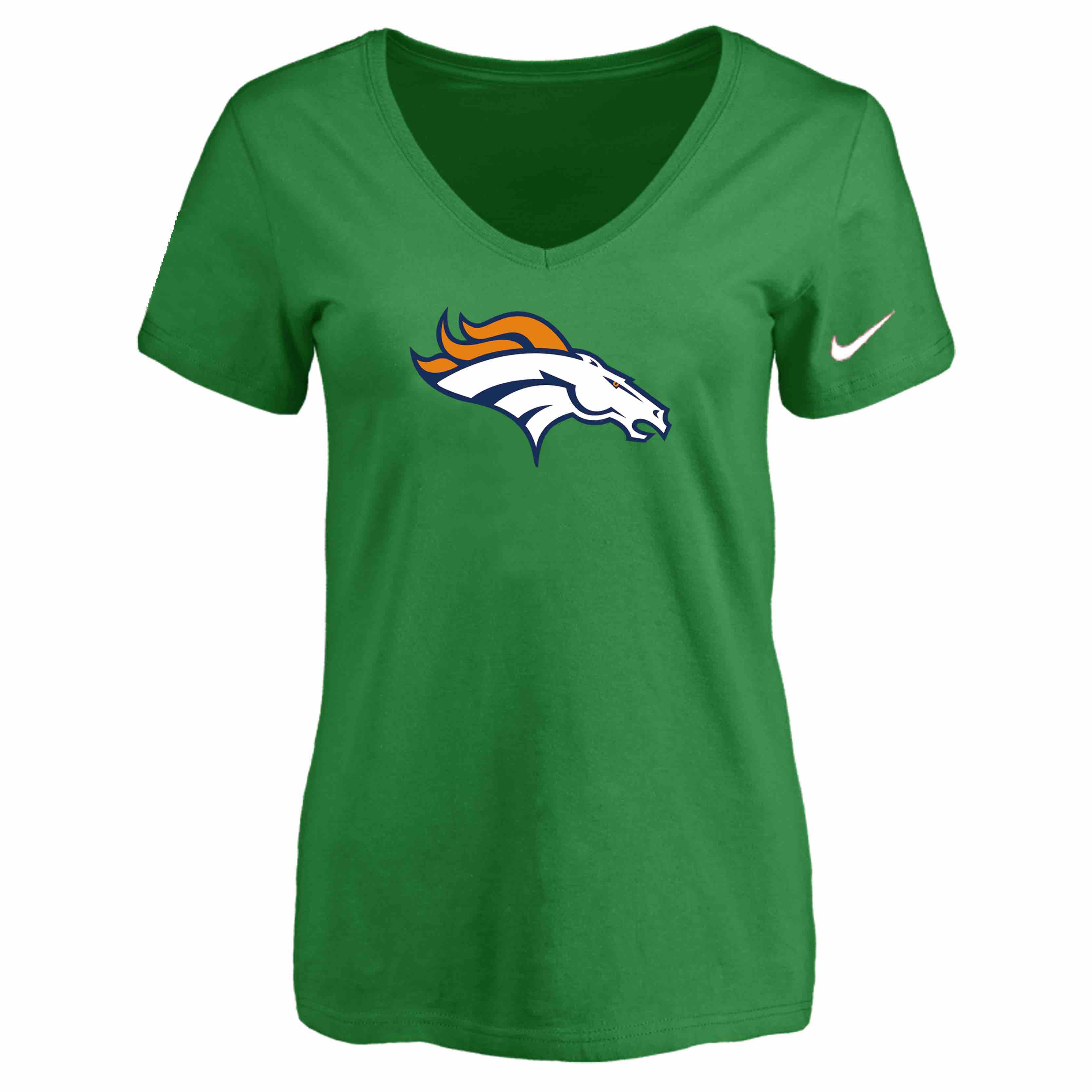 Denver Broncos D.Green Womens Logo V-neck T-Shirt