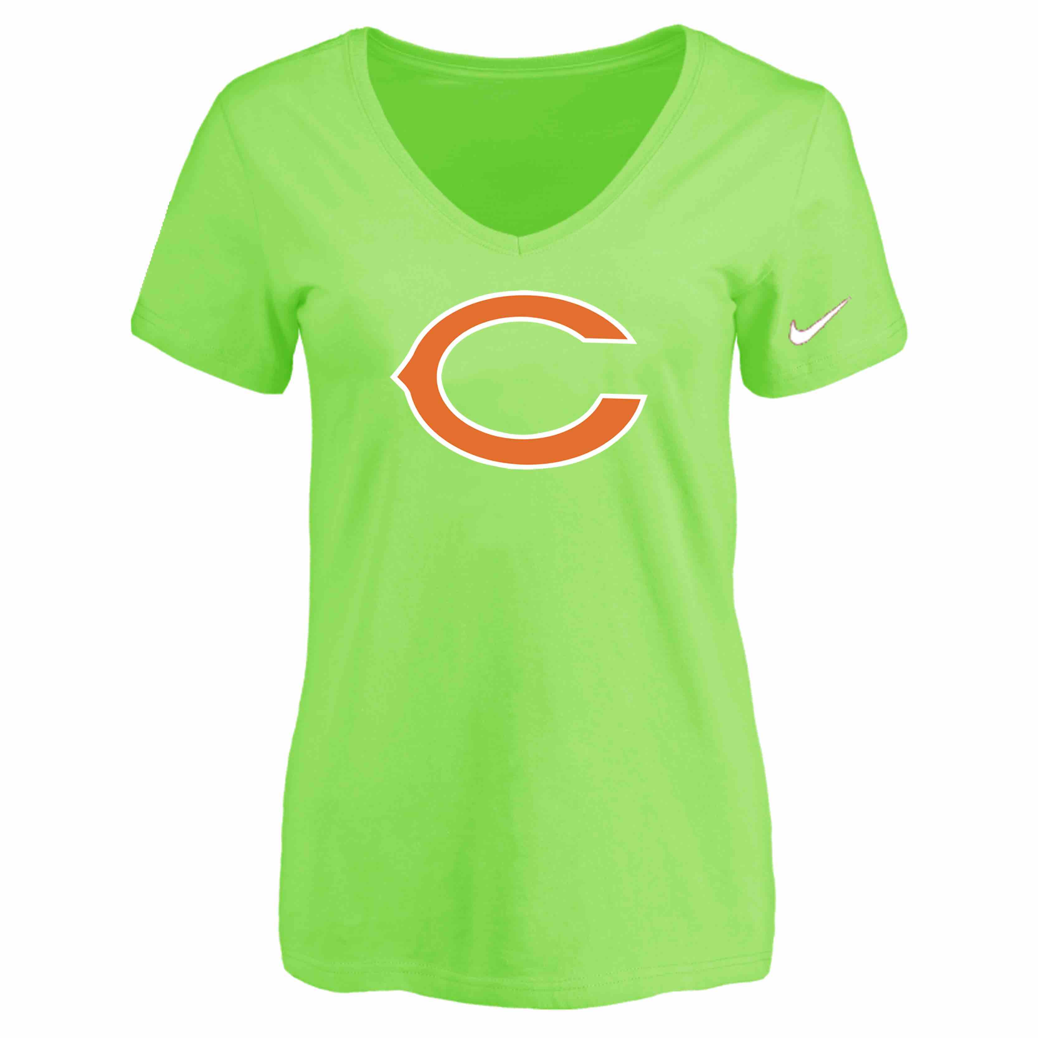 Chicago Bears L.Green Womens Logo V-neck T-Shirt