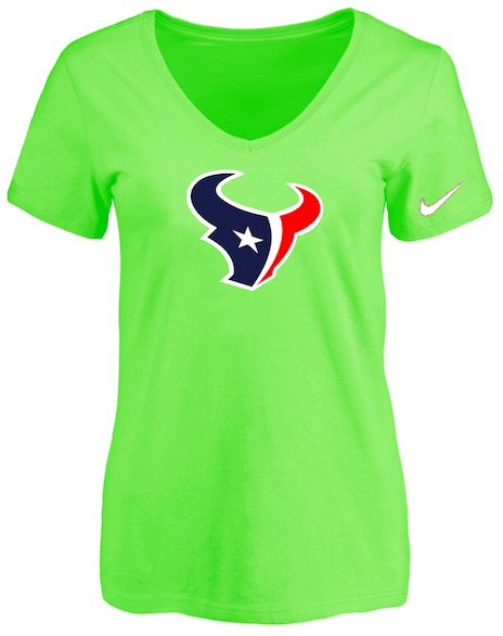 Houston Texans L.Green Womens Logo V-neck T-Shirt