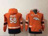 Kids NFL Denver Broncos #58 Miller Orange Hoodie