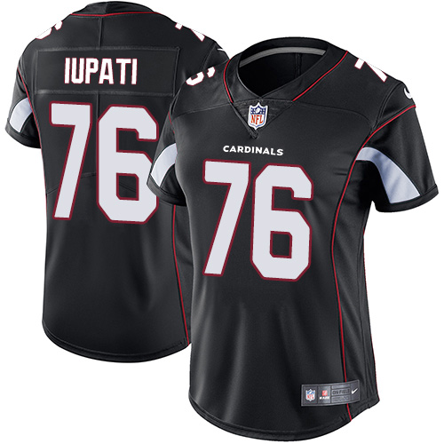 Womens NFL Arizona Cardinals #76 Iupati Black Vapor Limited Jersey