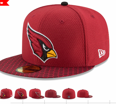 NFL Arizona Cardinals Red Fitted Hats--lx