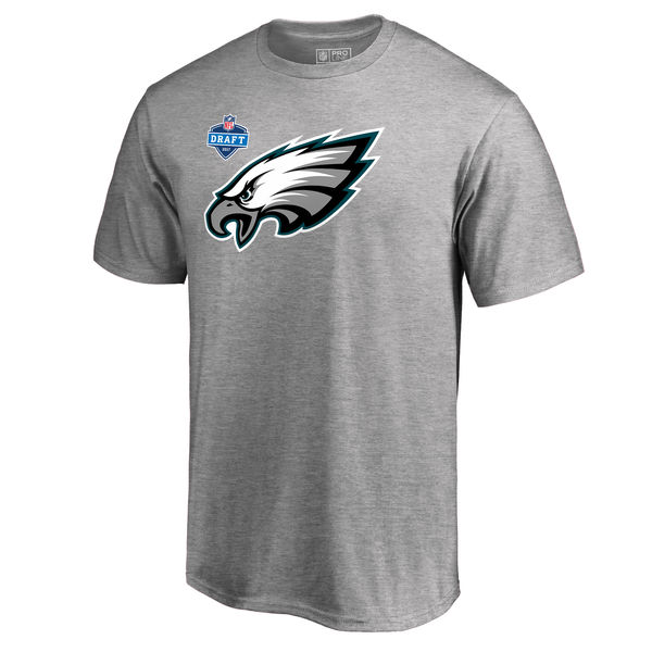 Mens Philadelphia Eagles Pro Line by Fanatics Branded Heather Gray 2017 NFL Draft Athletic Heather T-Shirt