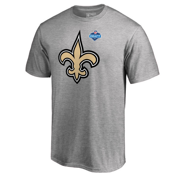 Mens New Orleans Saints Pro Line by Fanatics Branded Heather Gray 2017 NFL Draft Athletic Heather T-Shirt