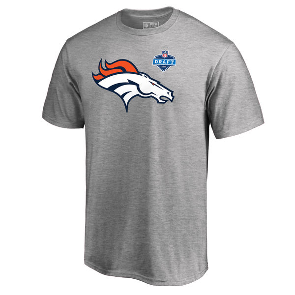 Mens Denver Broncos Pro Line by Fanatics Branded Heather Gray 2017 NFL Draft Athletic Heather T-Shirt