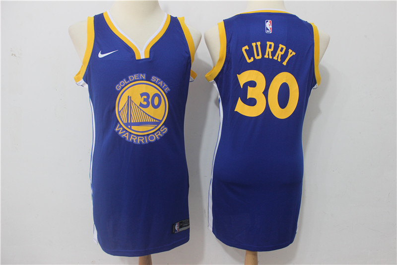 Womens NBA Golden State Warriors #30 Curry Blue Skirt