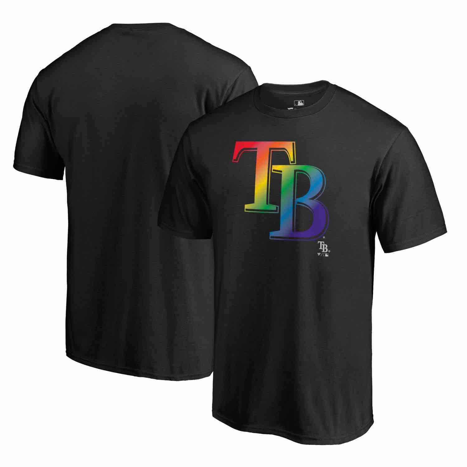 Mens Tampa Bay Rays Fanatics Branded Pride Black T-Shirt