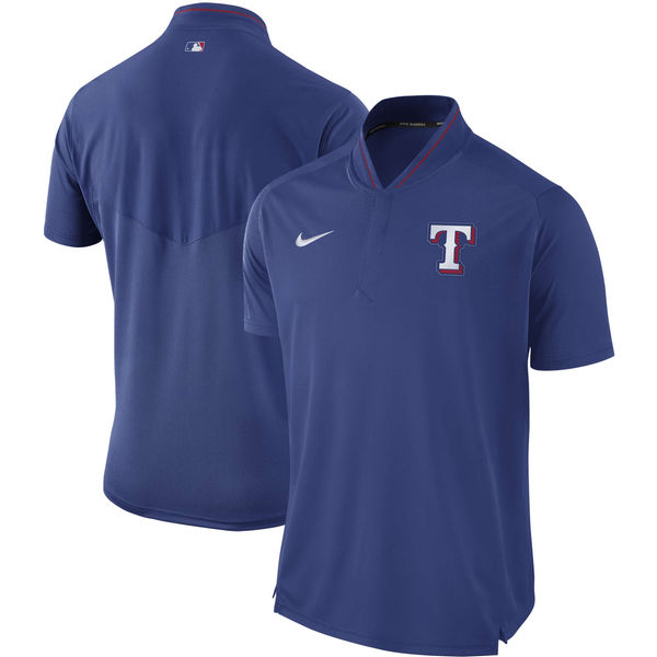 Mens Texas Rangers Nike Royal Authentic Collection Elite Performance Polo