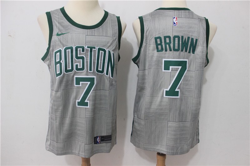 NBA Boston Celtics #7 Brown Grey City Jersey