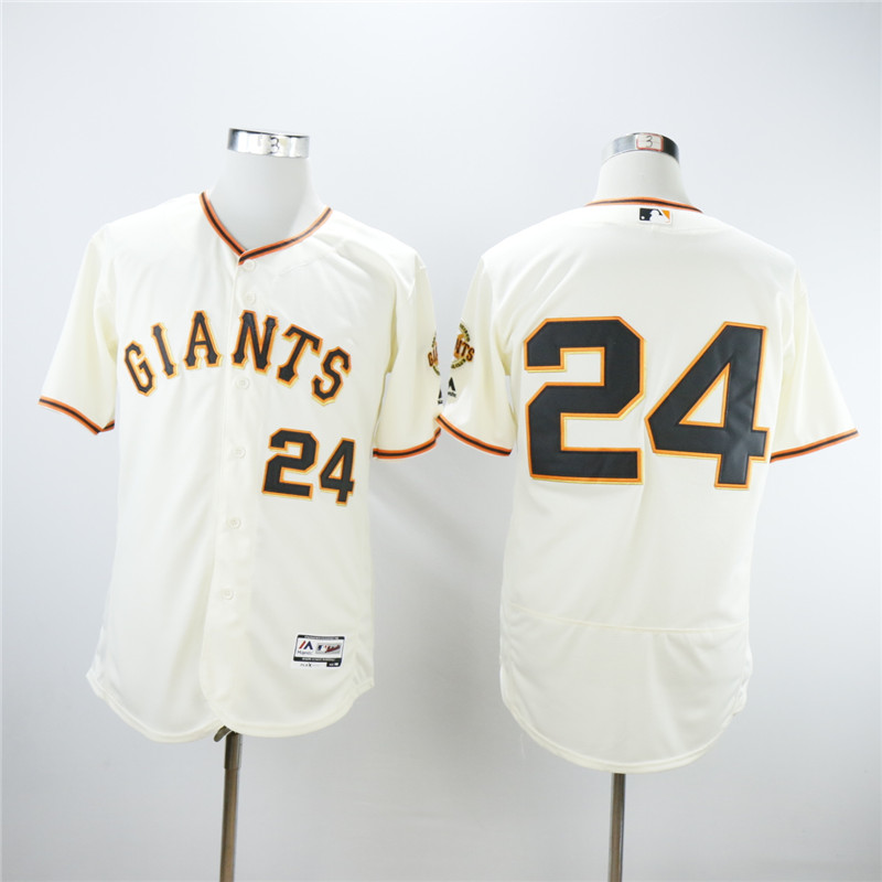 MLB San Francisco Giants #24 Mays Cream Elite Jersey