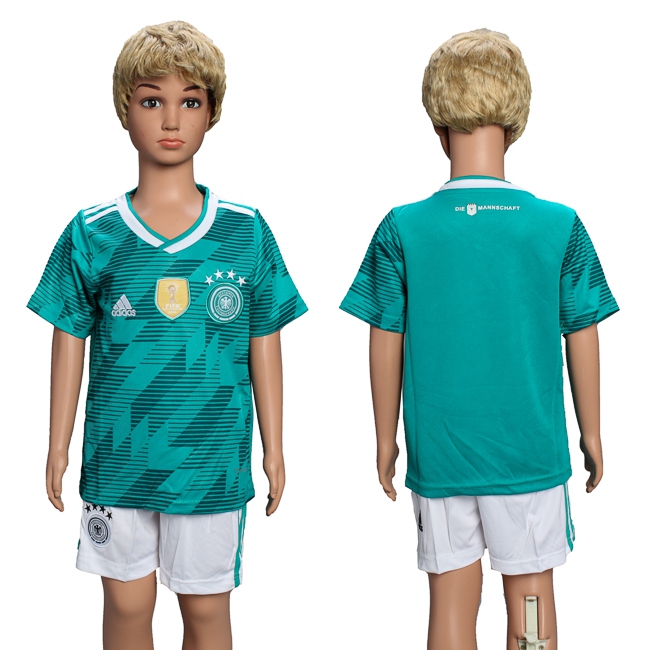 2018 World Cup Soccer Germany Blank Away Kids Jersey