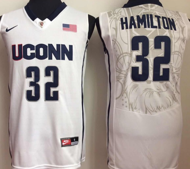 NCAA Uconn Huskies #32 Hamilton White Basketball Jersey