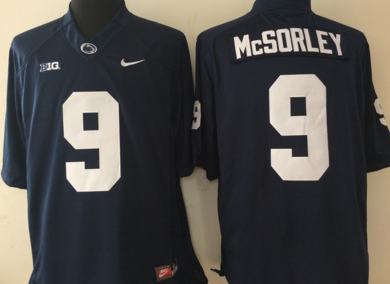 NCAA Penn State Nittany Lions #9 McSorley Blue Jersey