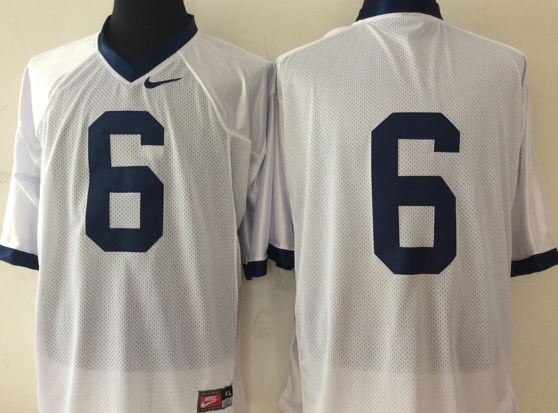 NCAA Penn State Nittany Lions White #6 Jersey