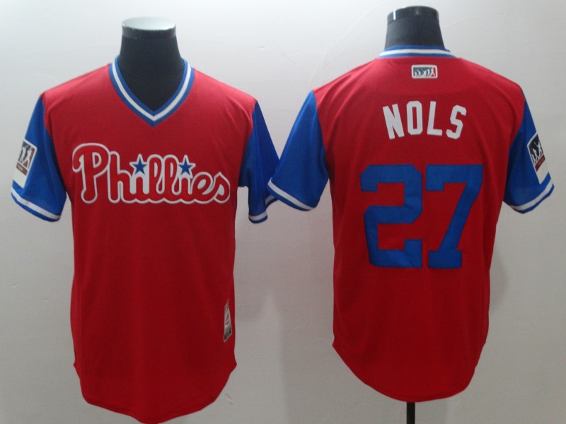 MLB Philadelphia Phillies #27 Nols Pullover All Rise Jersey
