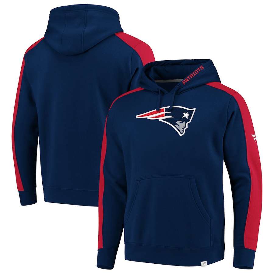 New England Patriots NFL Pro Line by Fanatics Branded Iconic Pullover Hoodie  NavyRed