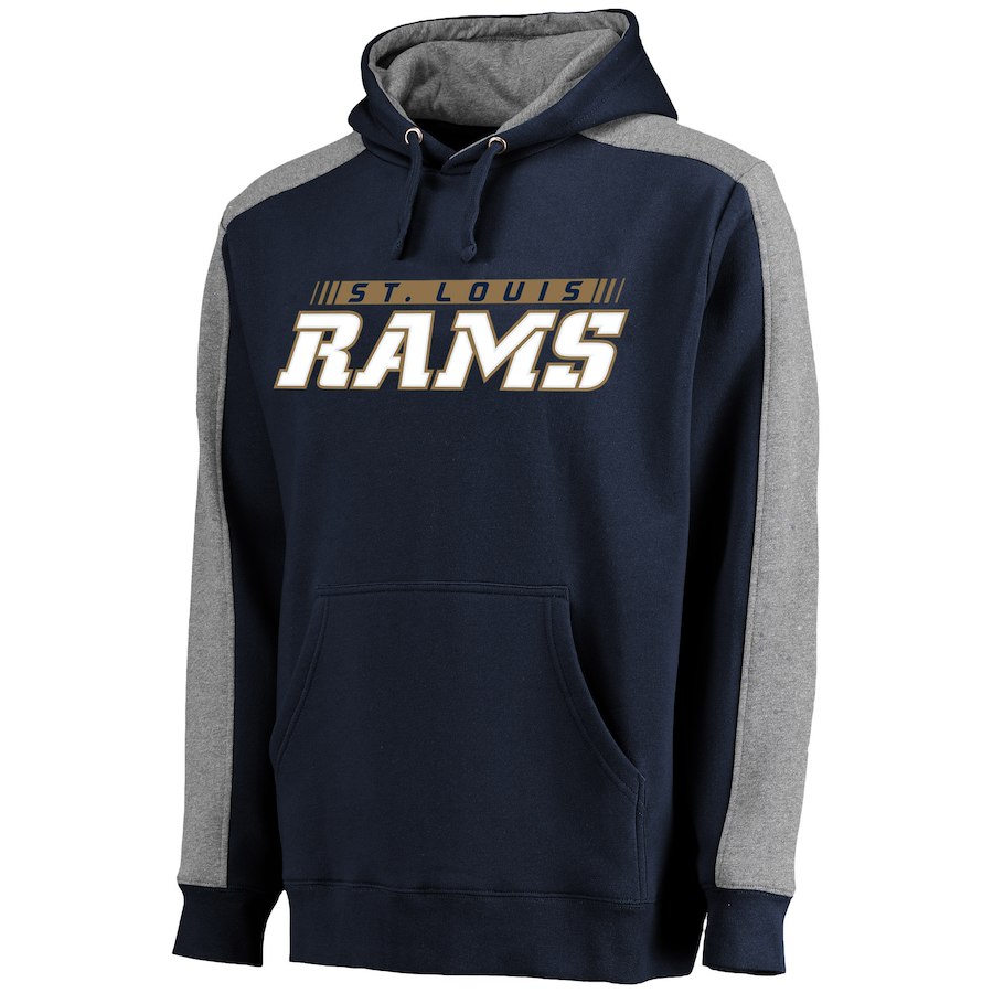 Classic St. Louis Rams NFL Pro Line Westview Pullover Hoodie - Navy