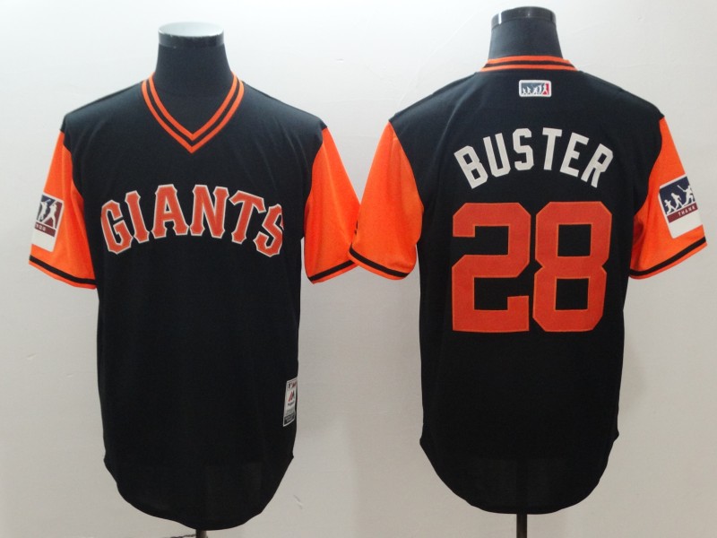 MLB San Francisco Giants #28 Buster Pullover All Rise Black Jersey