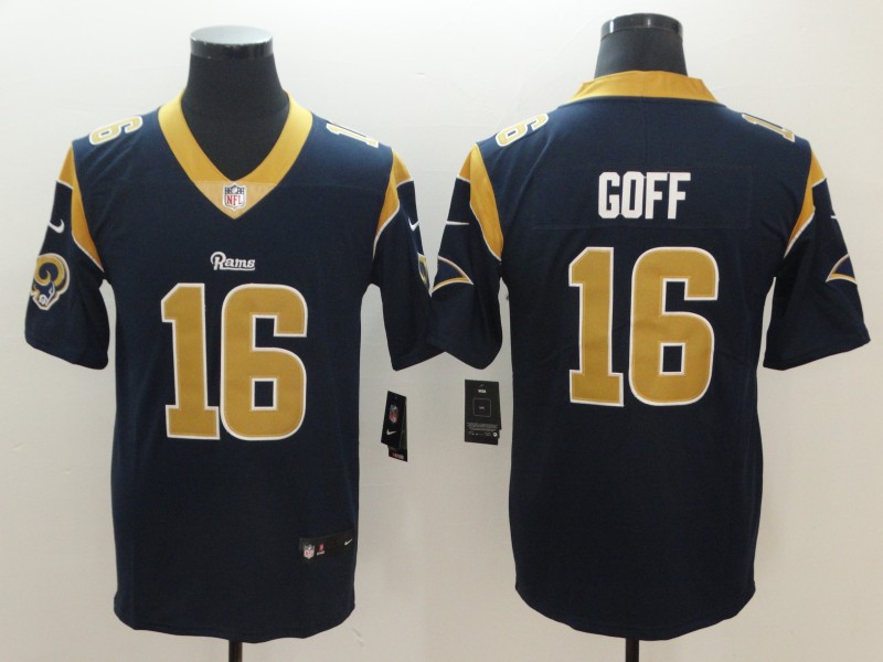 NFL Los Angeles Rams #16 Goff Blue Vapor Limited Jersey