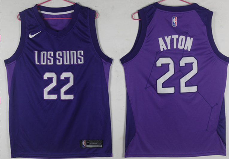 Nike NBA Los Suns #22 Ayton Purple Jersey