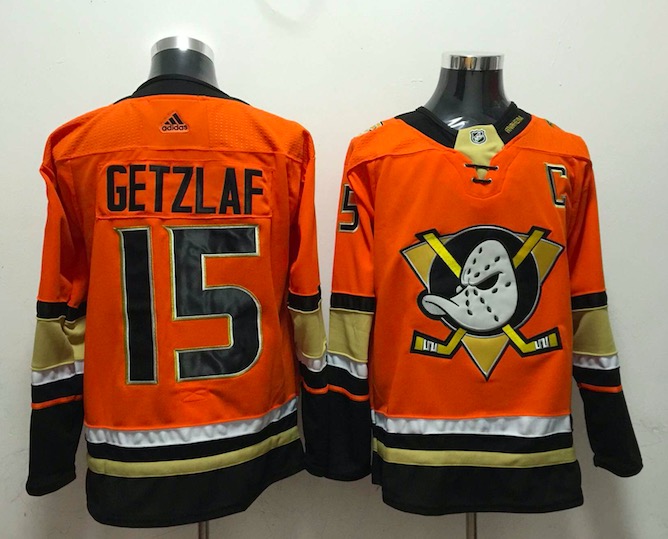 Adidas NHL Anaheim Ducks #15 Getzlaf Orange Jersey