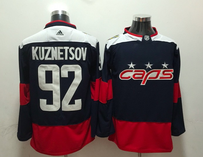 Adidas NHL Washington Capitals #92 Kuznetsov Blue Jersey