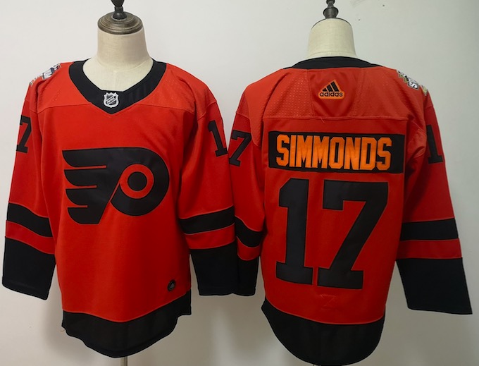 NHL Philadelphia Flyers #17 Simmonds Orange Jersey