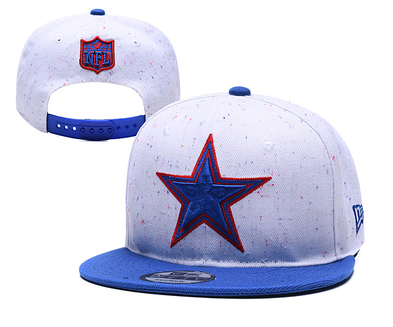 NFL Dallas Cowboys White Snapback Hats--YD