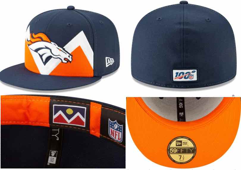NFL Denver Broncos Blue Fitted Hats--60