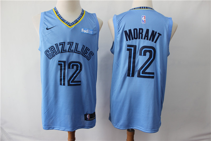 NBA Memphis Grizzlies #12 Morant L.Blue Nike Jersey