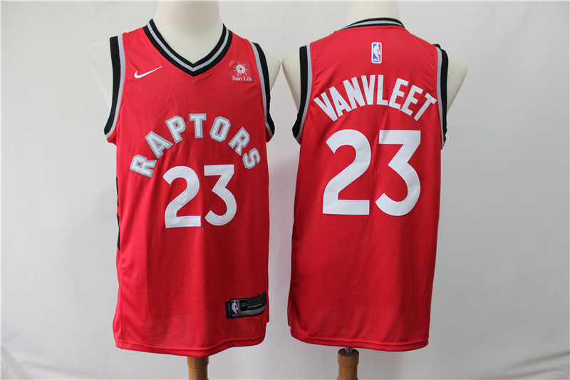 NBA Toronto Raptors #23 Vanvleet Red Game Jersey