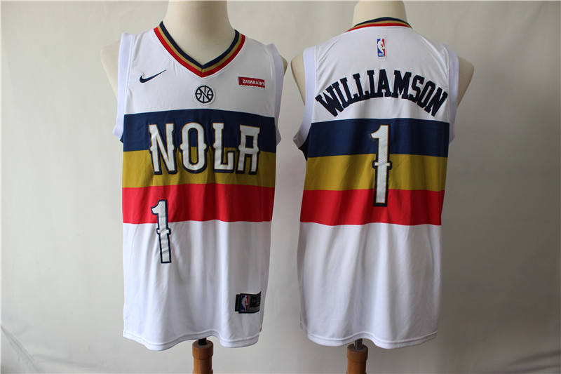 NBA New Orleans Hornets #1 Williamson White Jersey