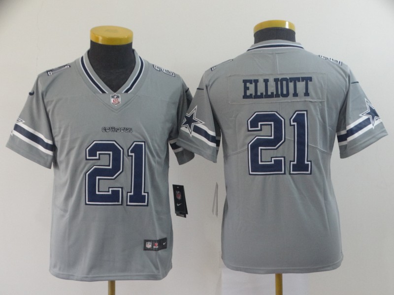 Kids NFL Dallas Cowboys #21 Elliott Vapor Limited Jersey