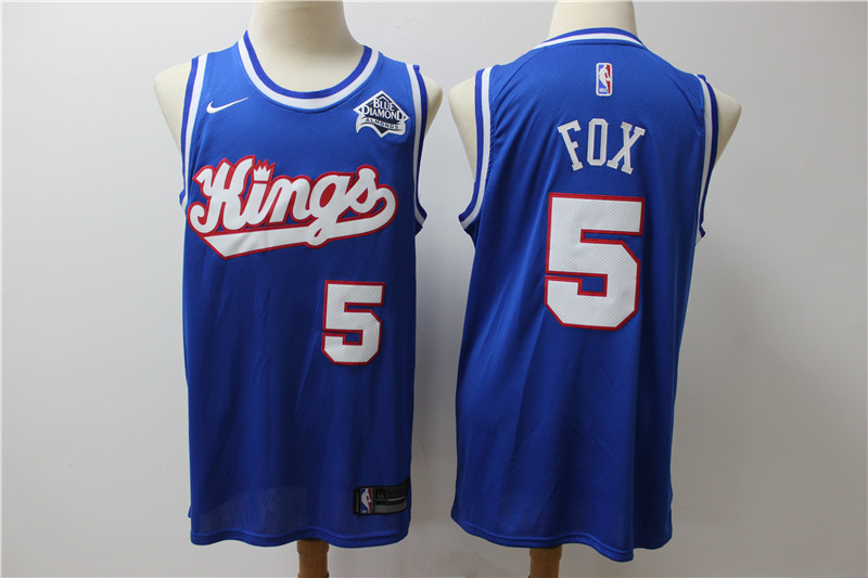 NBA Sacramento Kings #5 Fox Blue Jersey