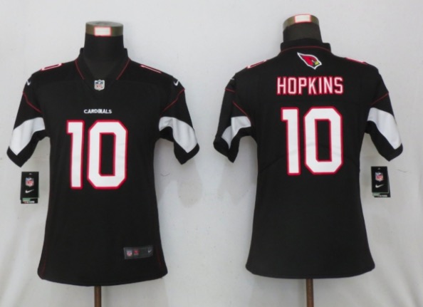 Women New Nike Arizona Cardinals #10 Hopkins Black Vapor Red Jersey