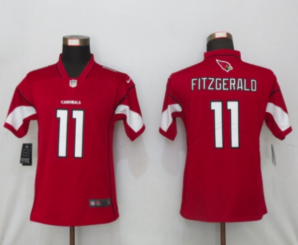 Women New Nike Arizona Cardinals 11 Fitzgerald Red Vapor Red Jersey