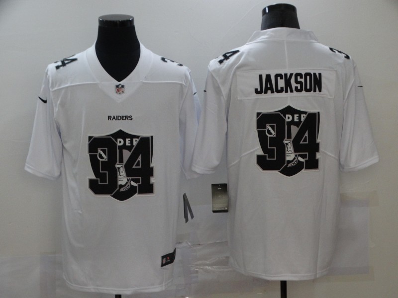 NFL Oakland Raiders #34 Jackson White Shadow Limited Jersey