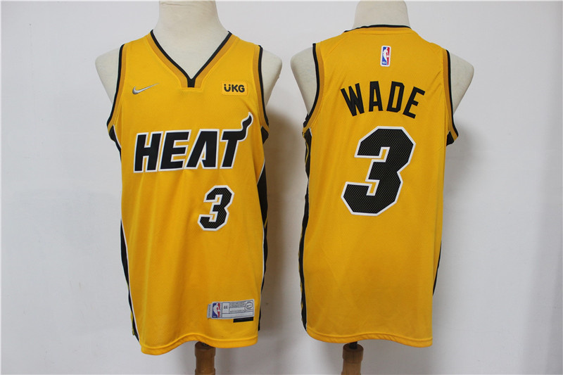 NBA Miami Heat #3 Wade Yellow Jersey